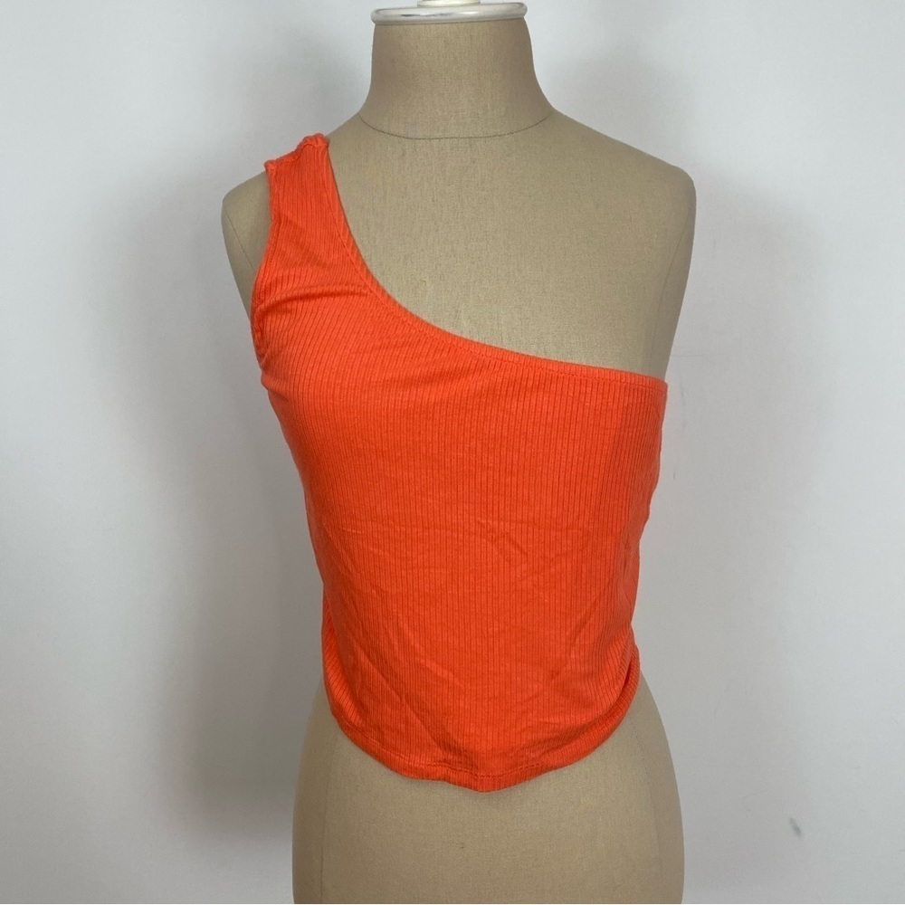 Nordstrom BP Womens Crop Top One Shoulder Ribbed M